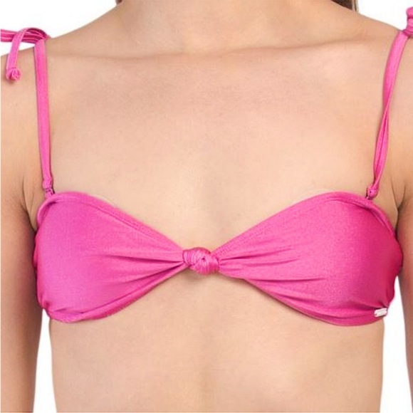 💖KENDALL + KYLIE RASPBERRY PINK STRAPLESS BIKINI TOP & BOTTOMS SET XL - Picture 2 of 9
